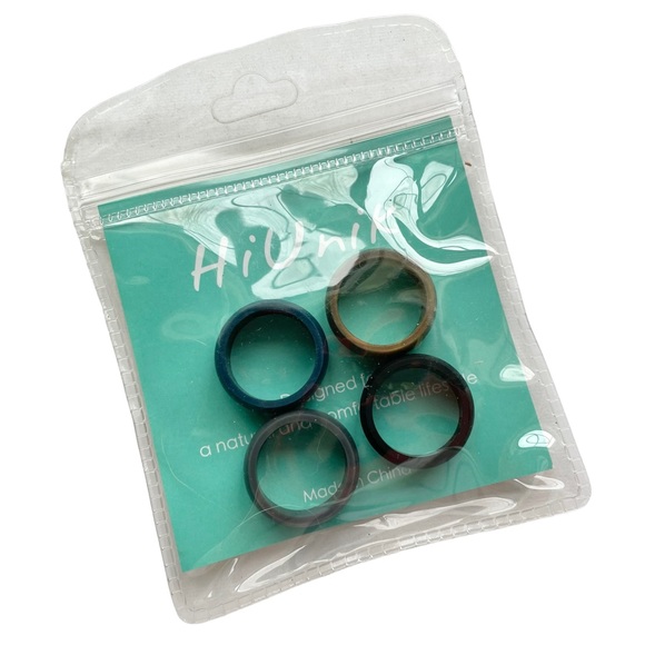 NEW 4 Silicone Ring Band Size 8 HiUnik Wedding Sport - Picture 1 of 7